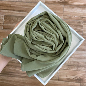 Solid Pearl Chiffon Hijabs