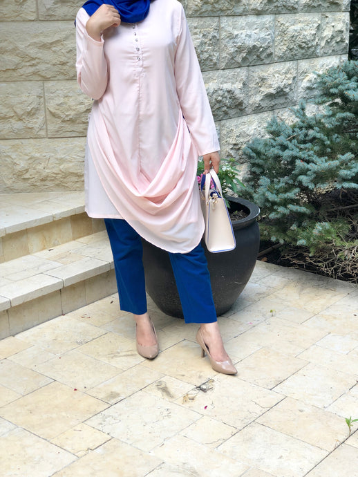 Wispy Pink Drape Tunic